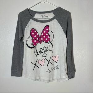 Disney, Minnie Mouse Henley Sleep Shirt. Size XS. In excellent condition!